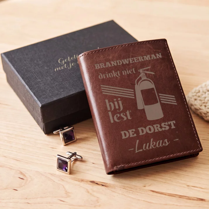 Lest de dorst - Leren portemonnee