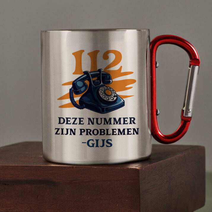 112 - Stalen mok 112 - Stalen mok