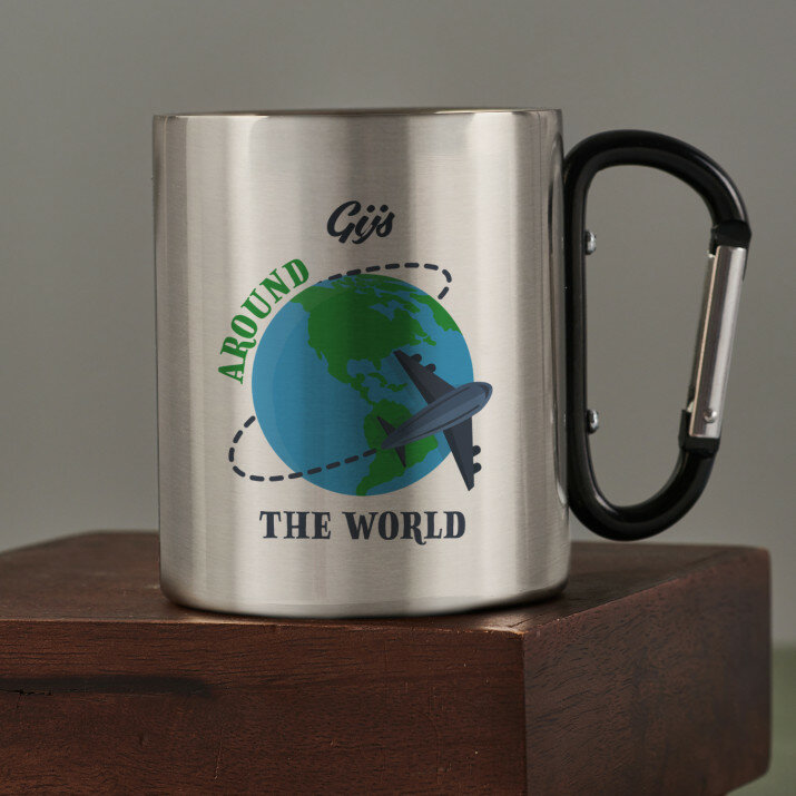 Around the world - Stalen mok
