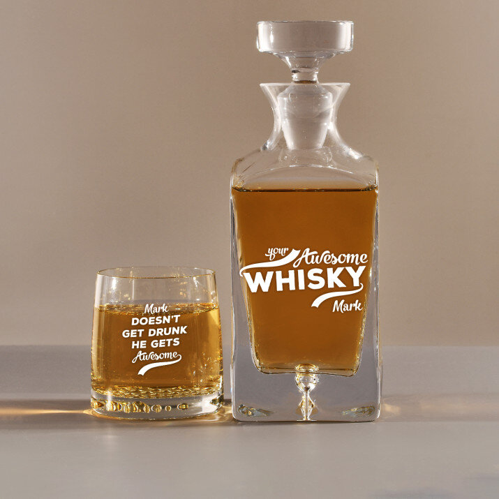 Awesome Whisky - Set met karaf en whiskyglazen 