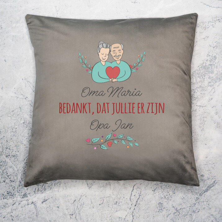 oma opa bedankt - Kussen