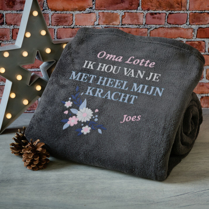 Oma ik hou van je - Dekens