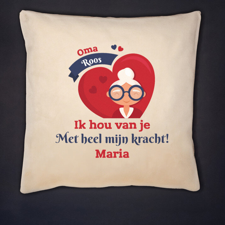 oma ik hou van je - Kussen