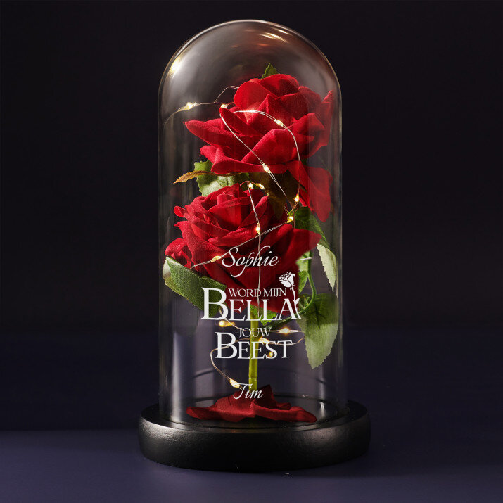 Word mijn bella - Euwige roos in glas
