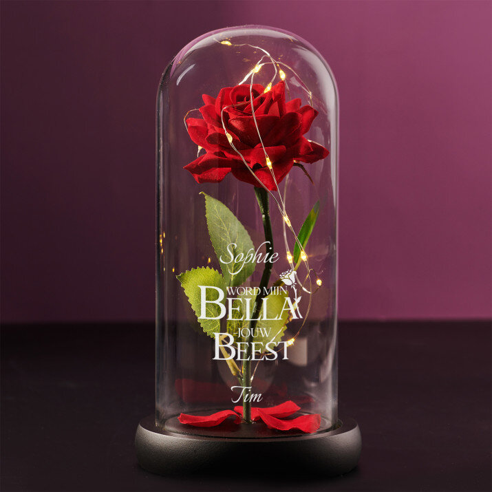 Word mijn bella - Euwige roos in glas