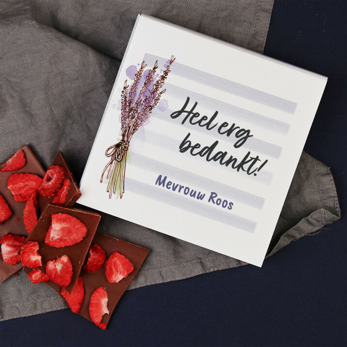 Heel erg bedankt - Chocolade met aardbeien