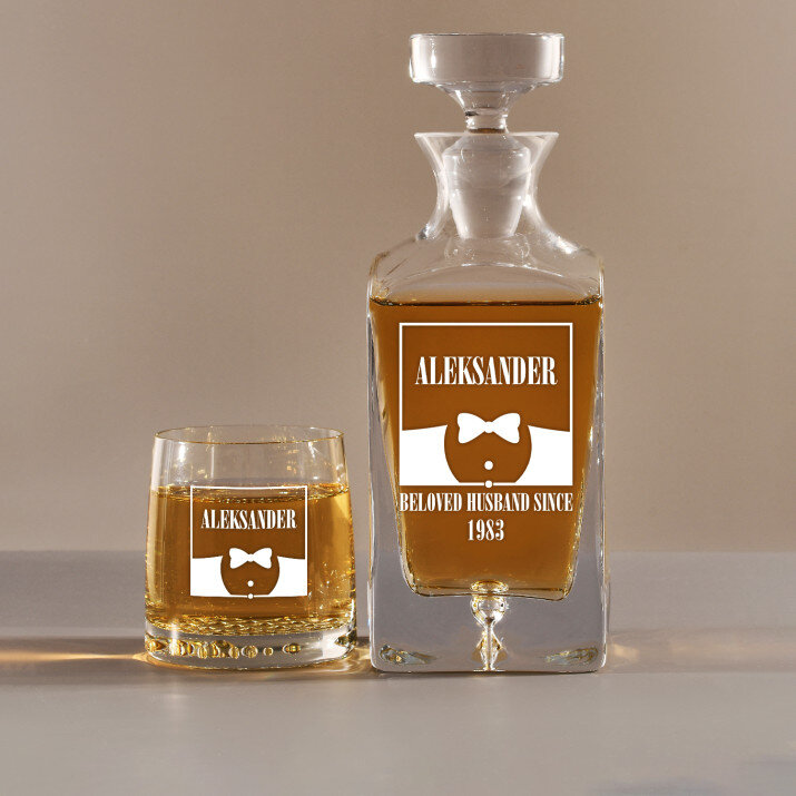 Beloved Husband -Set met karaf en whiskyglazen 