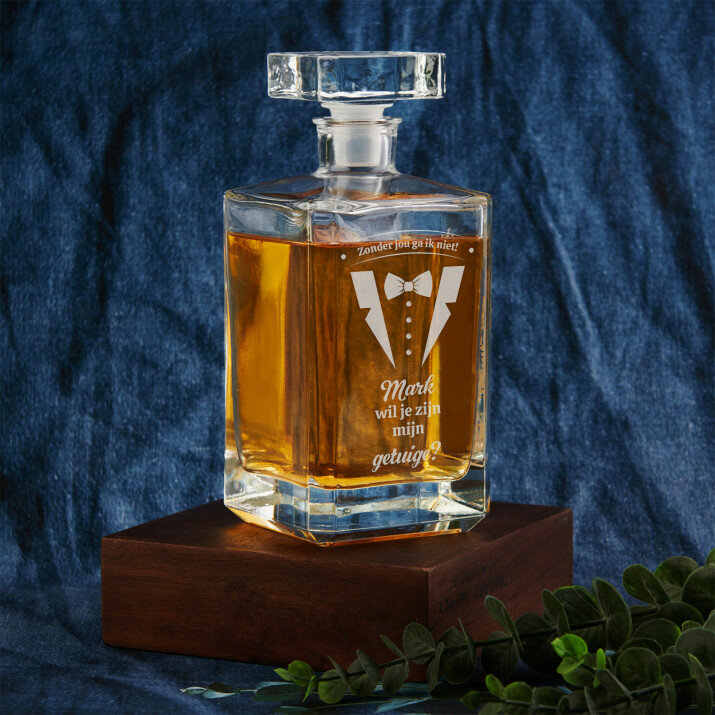Zonder jou ga ik niet hij - Whisky karaf 0,7L