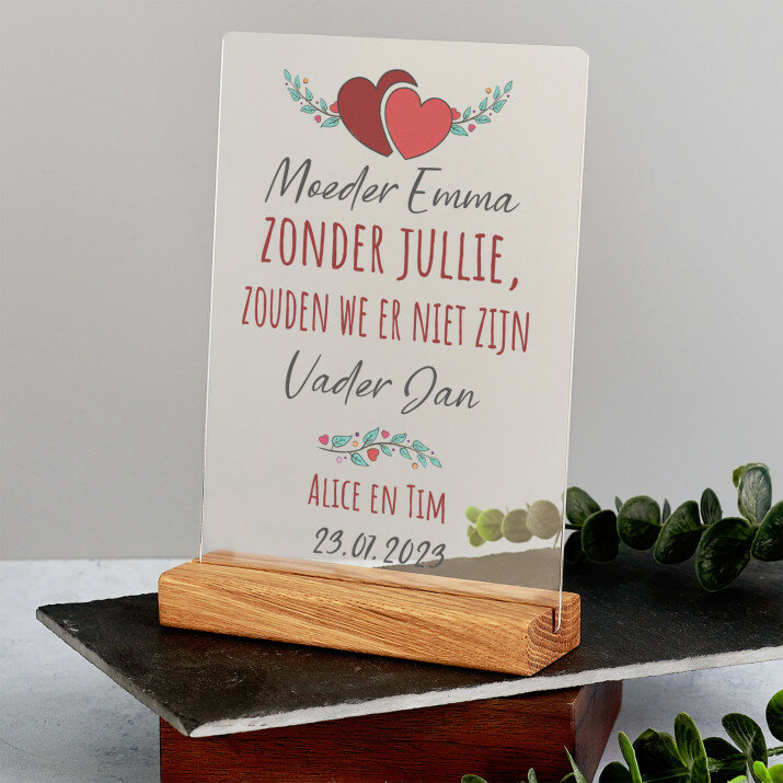 Bedankt voor de beste getuige - Afdruk op acrylglas