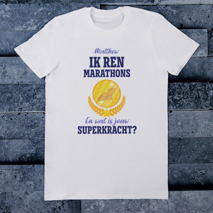 Ik ren marathons - Heren t-shirt