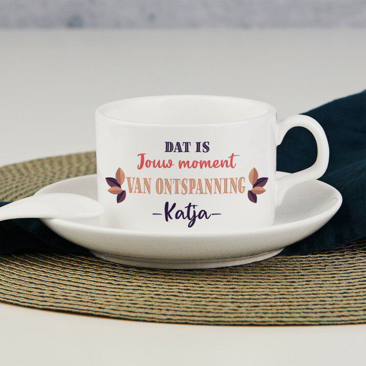 Ontspanning moment - Kopje met schotel