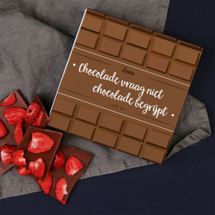 Chocolade vraagt niet - Chocolade met aardbeien