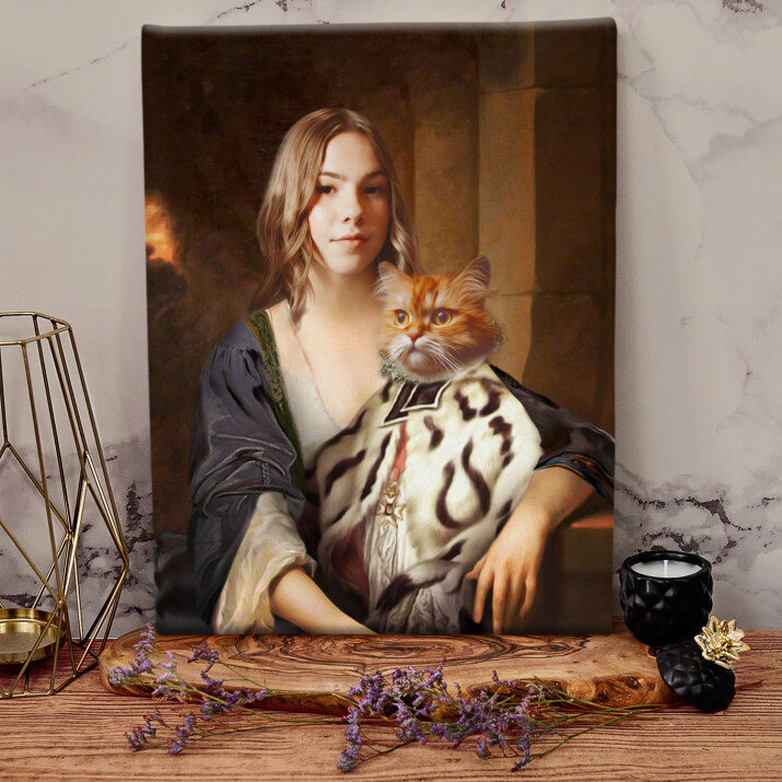 Dame met huisdier - Koninklijk portret Dame met huisdier - Koninklijk portret