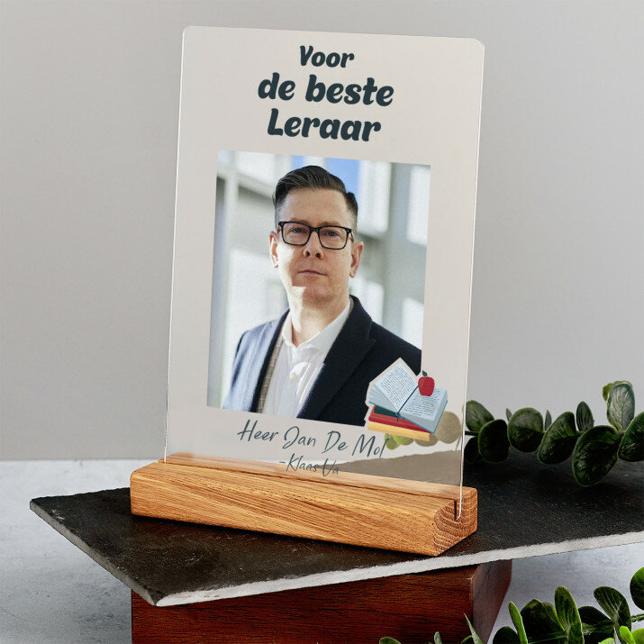 Voor de beste leraar - Afdruk op acrylglas