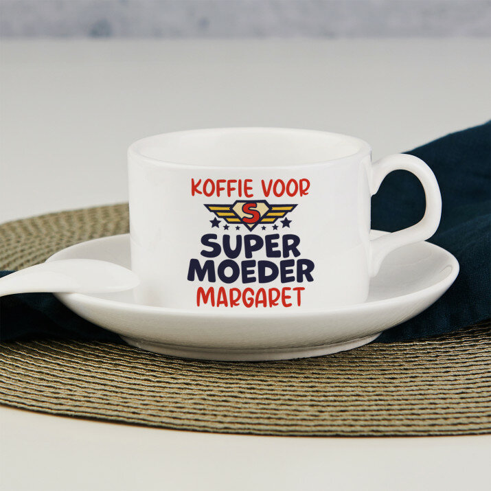 Voor super moeder - Kopje met schotel
