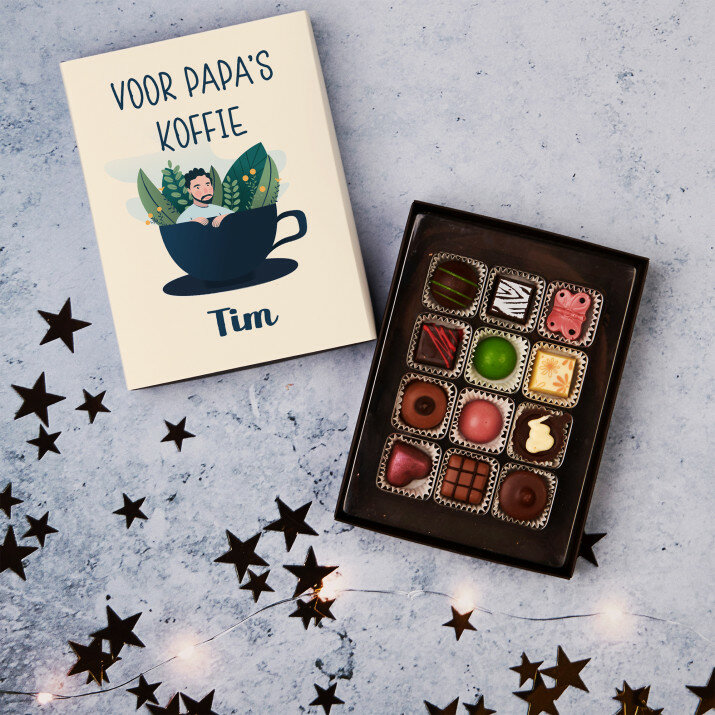 Voor papa's koffie - Pralines van belgische chocolade