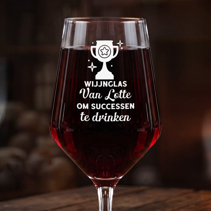 om successen te drinken - Groot wijnglas