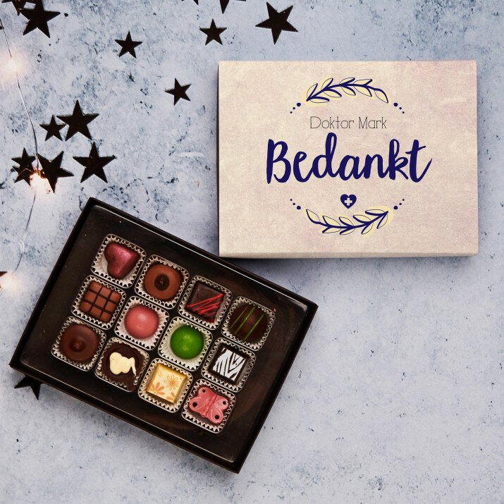 Bedankt dokotr - Pralines van belgische chocolade