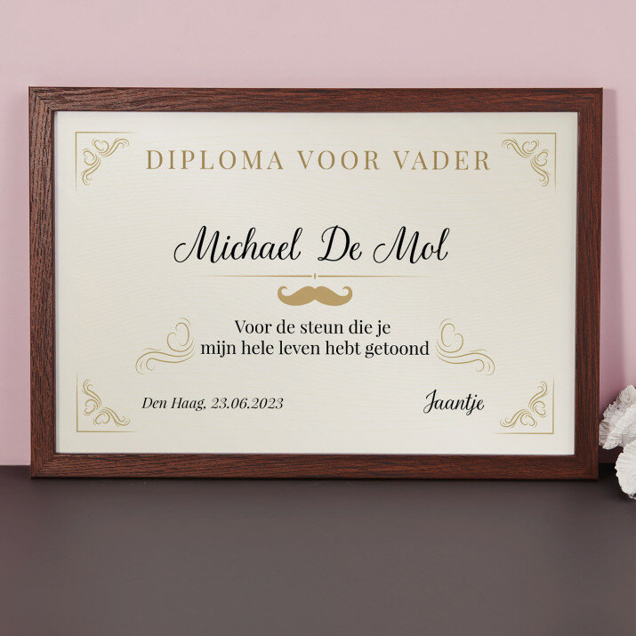 diploma voor vader - Certificaat