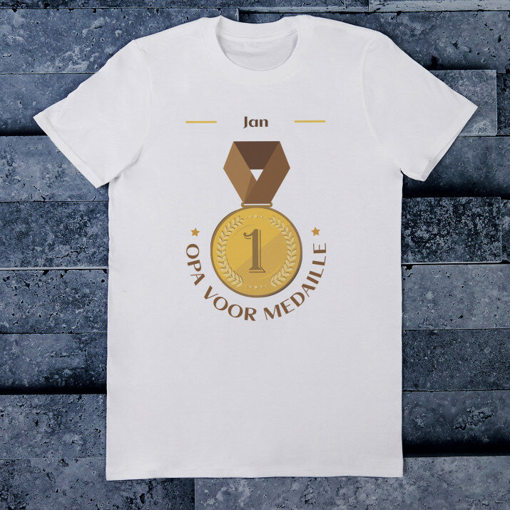 Opa voor medaille - Heren t-shirt