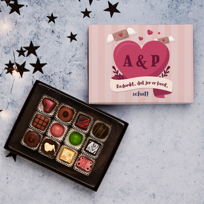 BEDANKT, DAT JE ER BENT SCHAT - Pralines van belgische chocolade