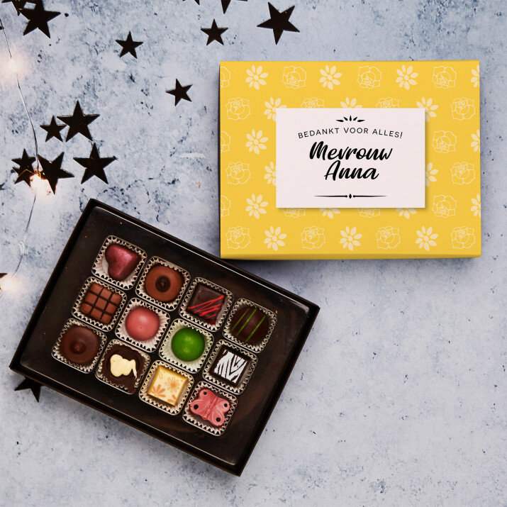 Bedank voor alles - Pralines van belgische chocolade