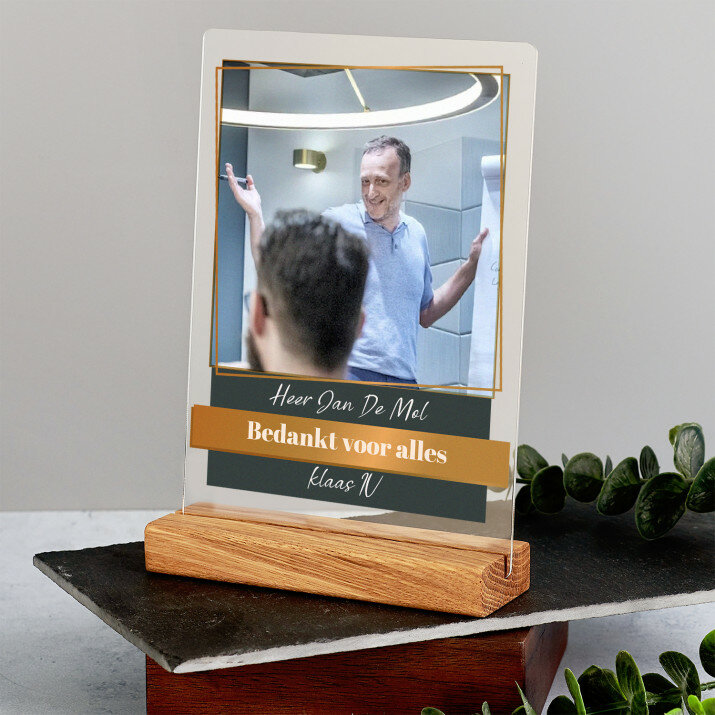 Bedankt voor alles - Afdruk op acrylglas