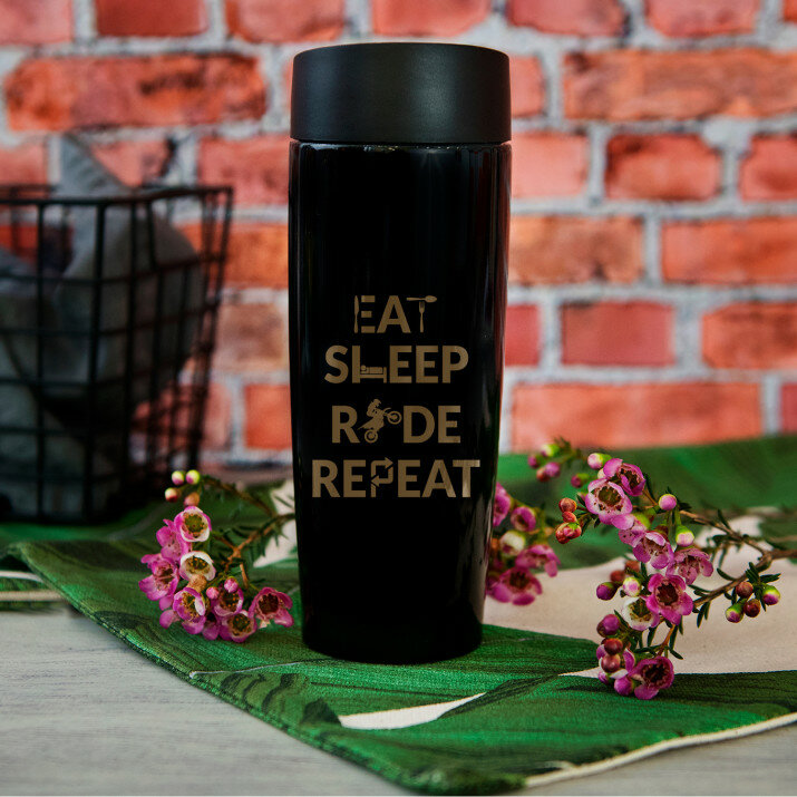 Eat, sleep, ride - Thermische mok