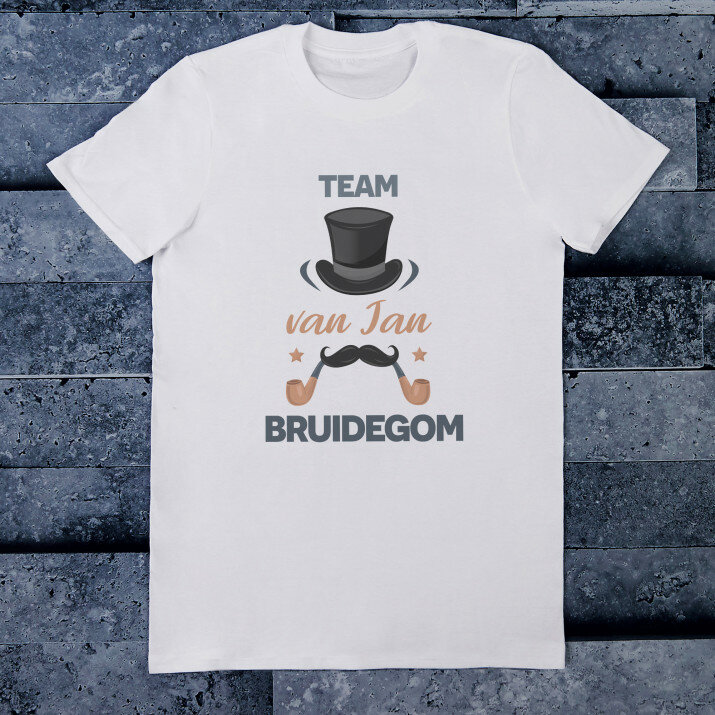 Team van bruidegom - Heren t-shirt