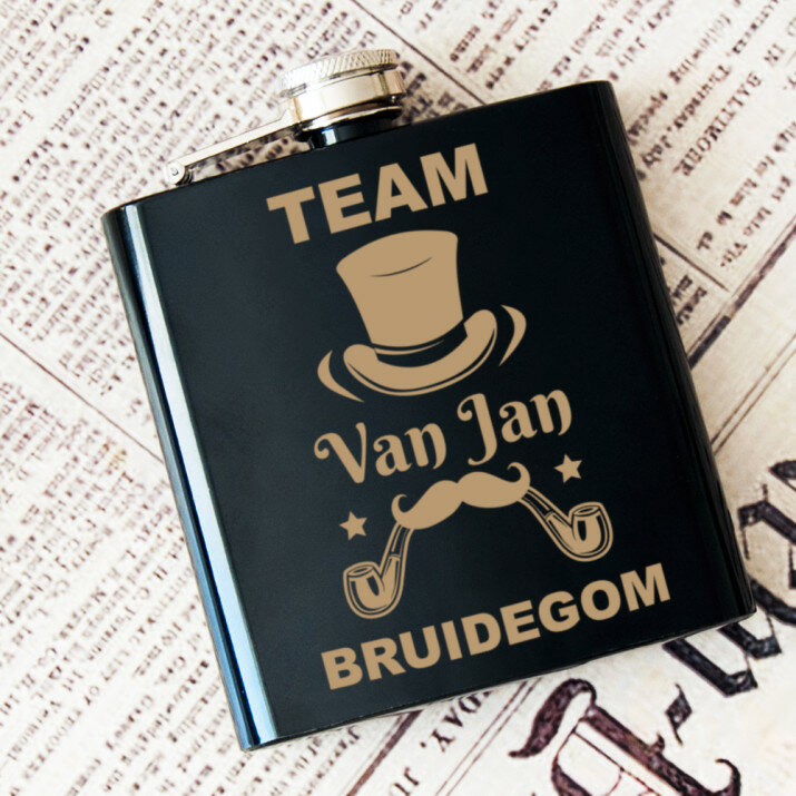 team van bruidegom - Heupflesje