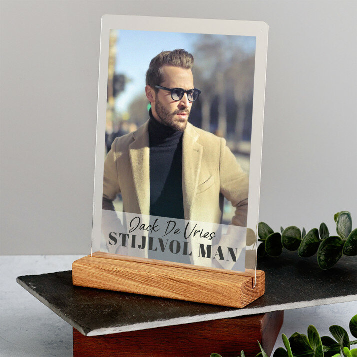 Stijlvol man - Afdruk op acrylglas