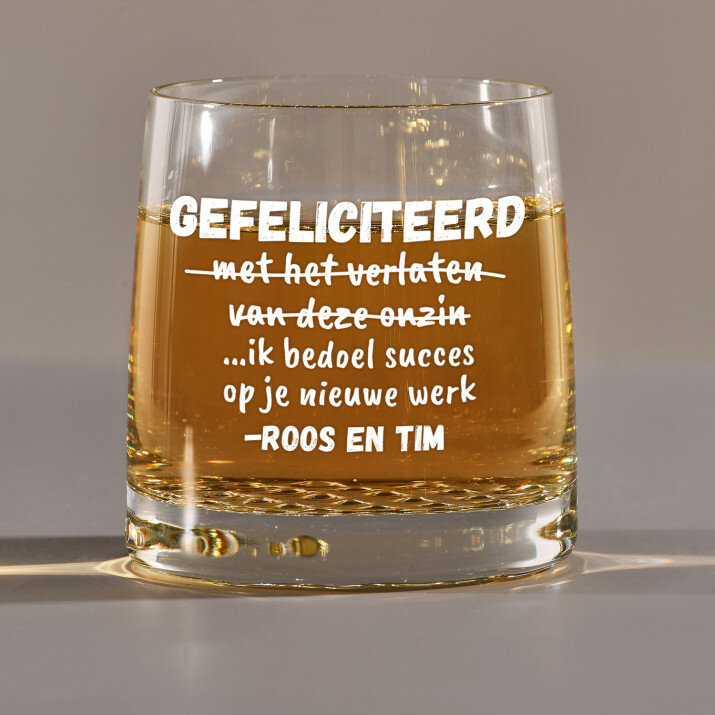 Gefeliciteerd en succes - Whiskyglazen
