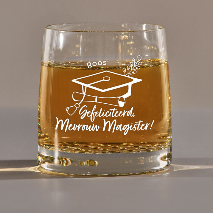 Gefeliciteerd mevrouw magister - Whiskyglazen