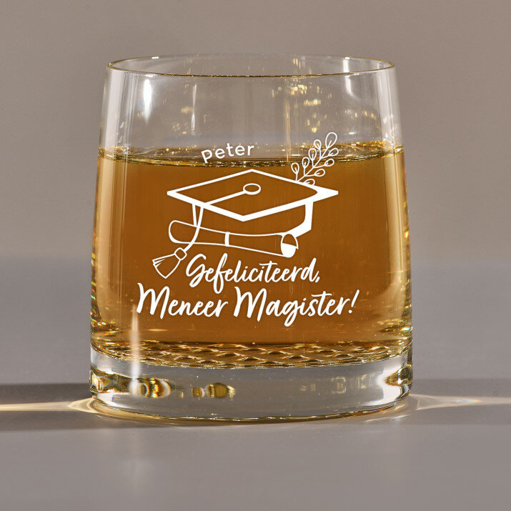 Gefeliciteerd meneer magister - Whiskyglazen