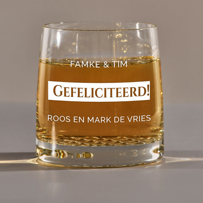 Gefeliciteerd en succes - Whiskyglazen