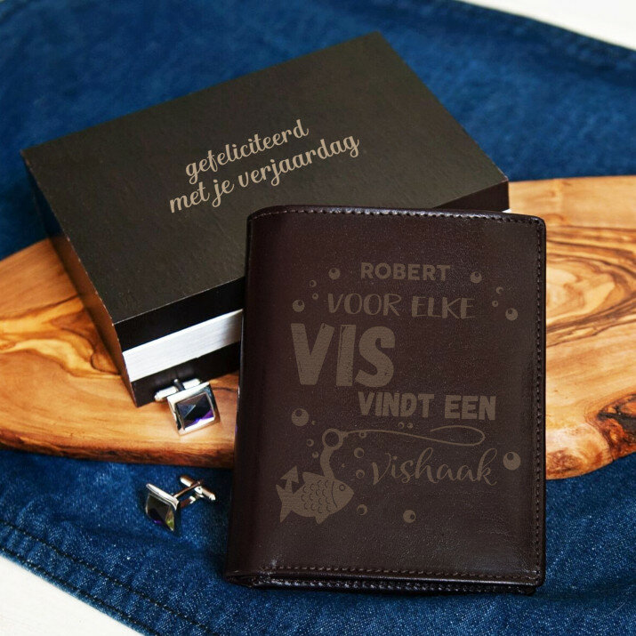 Vishaak - Leren portemonnee