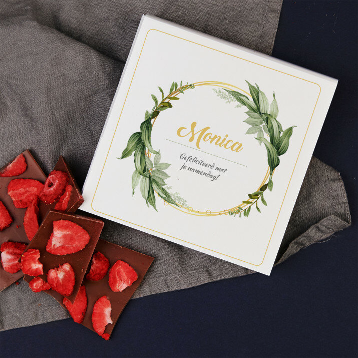 Namendag krans - Chocolade met aardbeien
