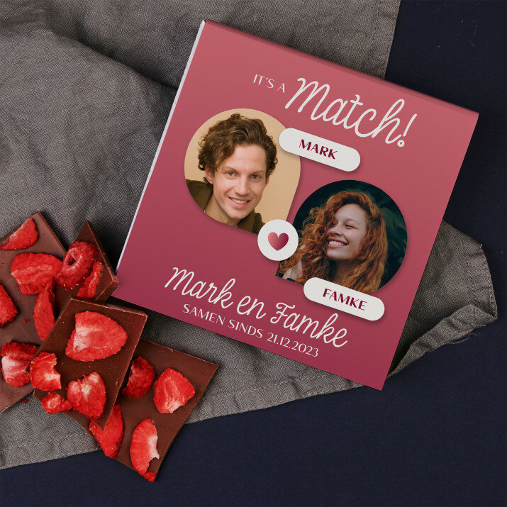 It’s a match - Chocolade met aardbeien