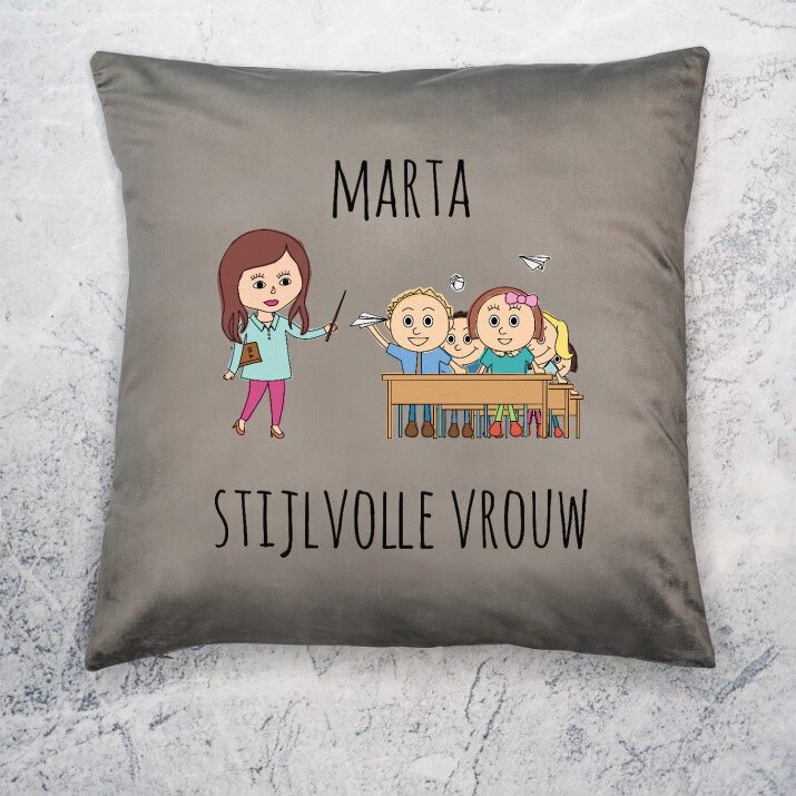 stijlvolle vrouw - Kussen