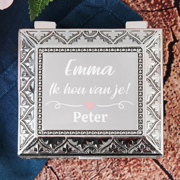 ik hou van je - Verzilverde kistje