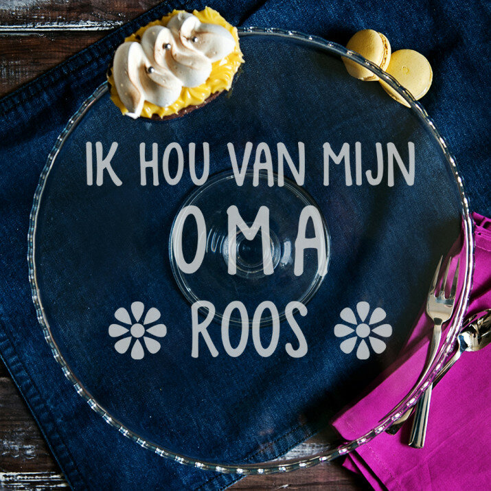 ik hou van mijn oma - Taartplateau