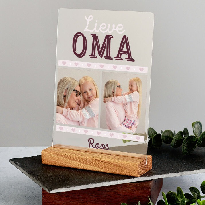 Lieve oma - Afdruk op acrylglas