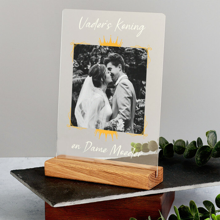 Vader's koning en dame moeder - Afdruk op acrylglas