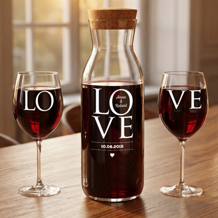 Love - Set karaf met wijngalzen