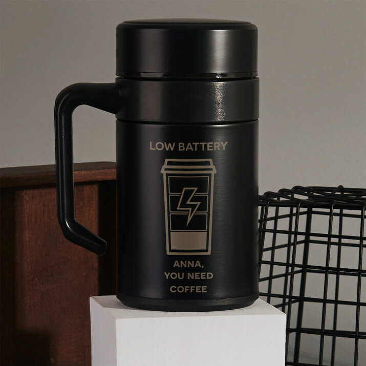 Low battery - Thermische mok met handvat