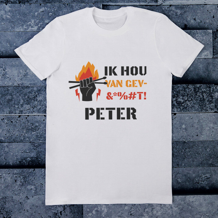 IK HOU VAN GEV##$ - Heren t-shirt