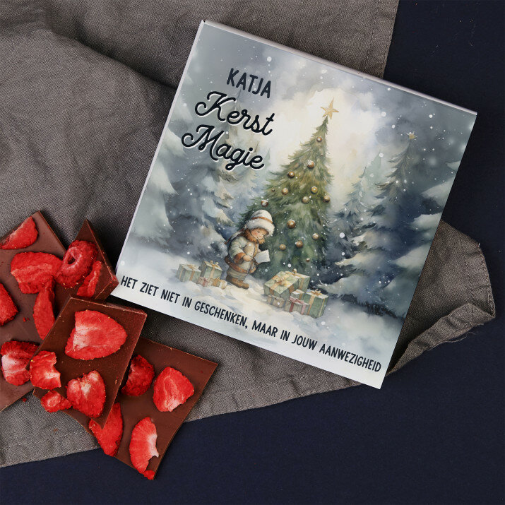 Kerst magie - Chocolade met aardbeien