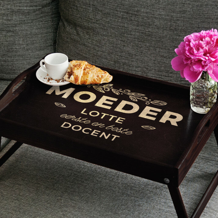 Moeder eerste ne beste docent - Ontbijt dienblad