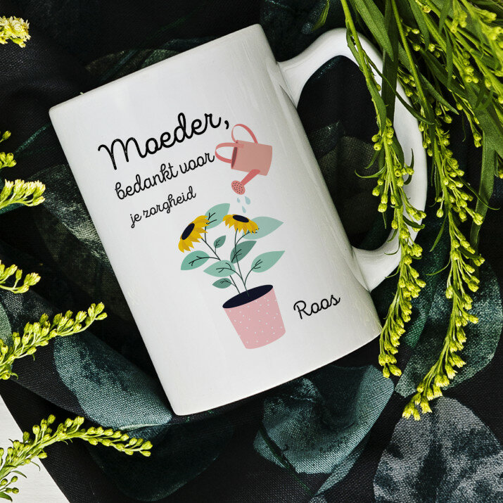 Moeder bedankt voor je zorgheid - Mok