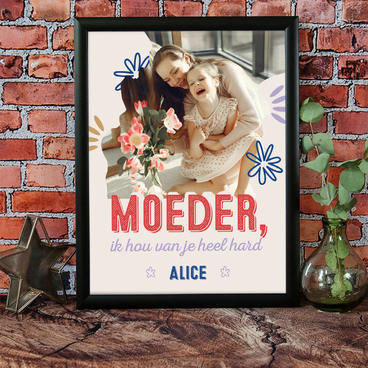 moeder ik hou van je heel hard - collage